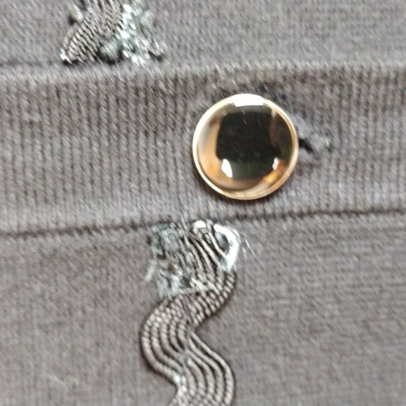 Charter Club Woman Black Crochet Textured Short Sleeve Button Up Cardigan Top - Picture 12 of 14